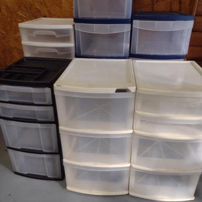 Plastic Drawer Storage Units- Assorted Sizes