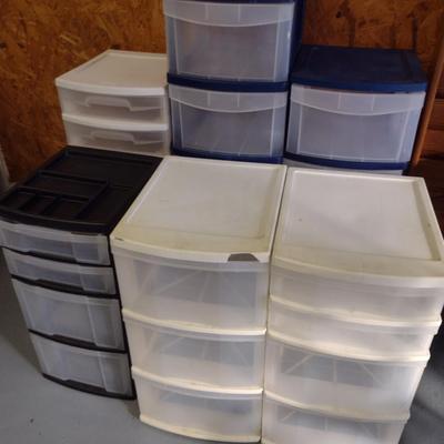 Plastic Drawer Storage Units- Assorted Sizes