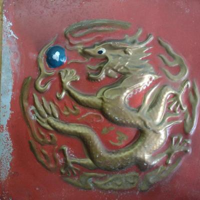 Pair of Decorative Metal 3-D Panels- Approx 18" Square