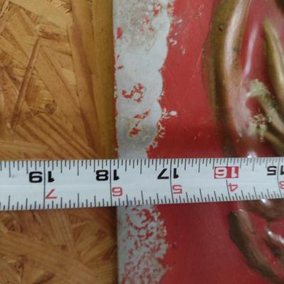 Pair of Decorative Metal 3-D Panels- Approx 18" Square