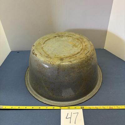 Vintage Large Metal Bowl