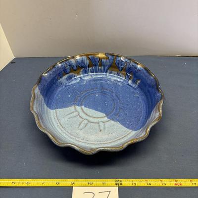 Signed Pottery Pie Plate