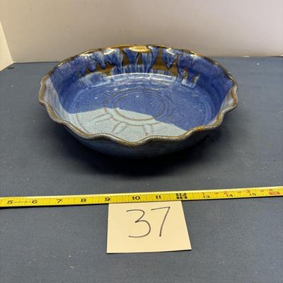 Signed Pottery Pie Plate