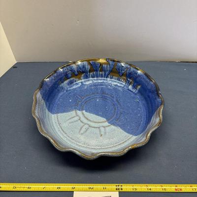 Signed Pottery Pie Plate