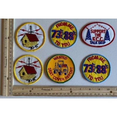 Lot of 15 Vintage CB Radio Patches. From Me To You 73s & 88s/10-8