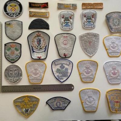 24 Canadian Police Patches: Toronto / Niagara Parks / R.C.M.P. / Montreal