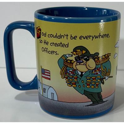 Vintage Operation "Keep In Touch" God Created Officers Ceramic Mug Military
