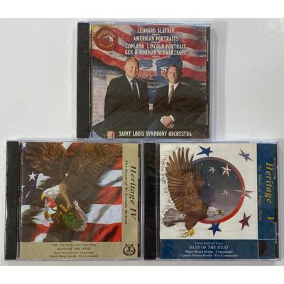 Military CDs - Leonard Slatkin and USAF Band of the West Heritage IV & V - NEW