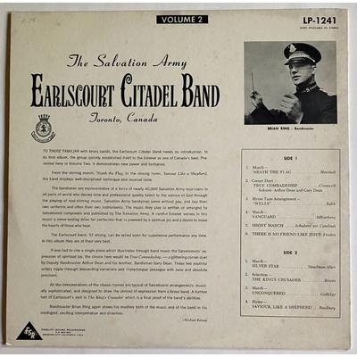 Brass Vinyl LP Albums: Earlscourt Citadel Band, Salvation Army. Britain, Canada