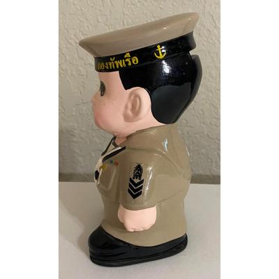 Commando Men Sailor Ceramic Figurine Piggy Bank Uniform Foreign