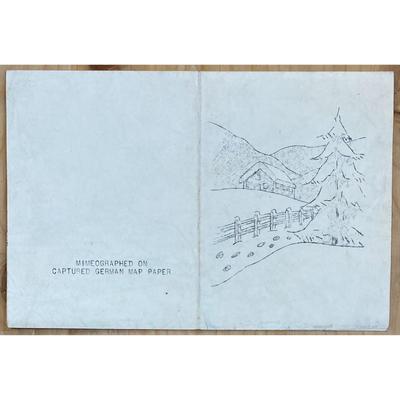 Seasons Greetings 723 Railway Op Battalion France 1945 Captured German Map WWII