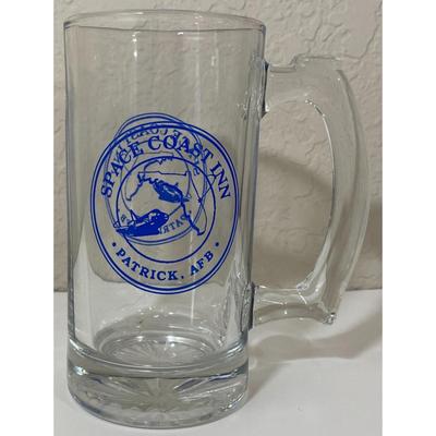 Vintage Space Coast Inn Patrick AFB Glass Mug Space Shuttle Florida USSF Force