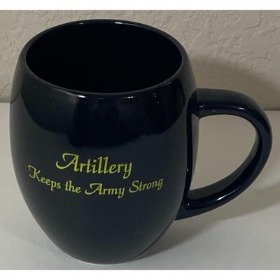 Artillery Keeps the Army Strong Black Mug Militaria United States USA America