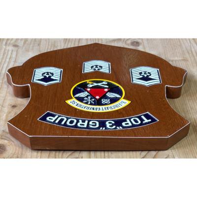 Vintage Vietnam Era Top "3" Group 3d Aircraft Generation Wood Plaque USAF PACAF