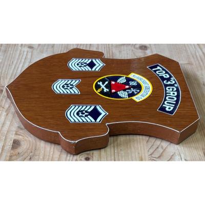 Vintage Vietnam Era Top "3" Group 3d Aircraft Generation Wood Plaque USAF PACAF