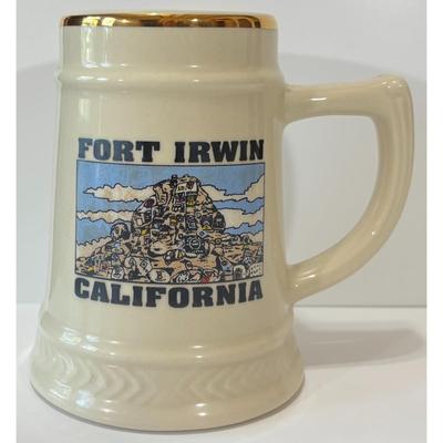 Fort Irwin California U.S. Army Americana Art China Hand Cast & Finished Mug