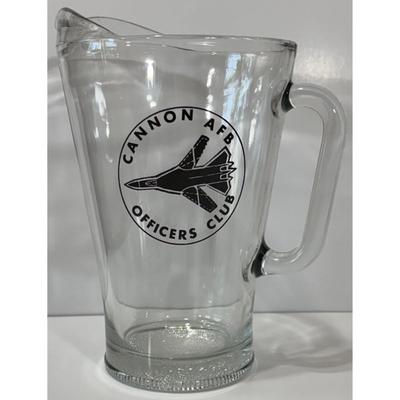 Cannon AFB Officers Club Glass Pitcher New Mexico USAF Air Force 27th Special Op