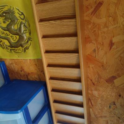 Wall Hanging, Wood Finish Magazine/Media Organizer- Approx 48" Tall