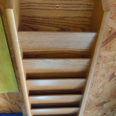 Wall Hanging, Wood Finish Magazine/Media Organizer- Approx 48" Tall
