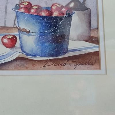 Art Framed Under Glass- Signed by Artist- Approx 15" x 13"