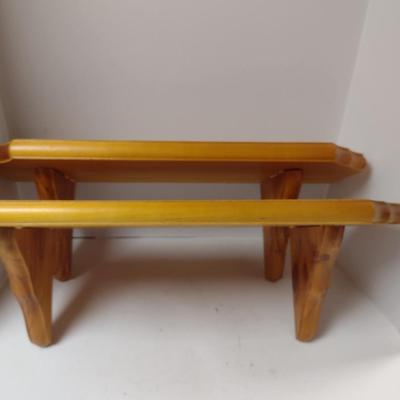 Pair of Wooden Wall Shelves- Approx 24" Long, 9" Deep