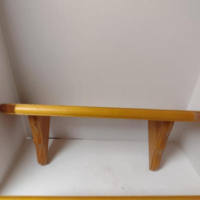 Pair of Wooden Wall Shelves- Approx 24" Long, 9" Deep