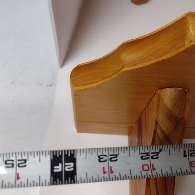 Pair of Wooden Wall Shelves- Approx 24" Long, 9" Deep