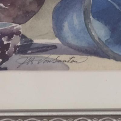 Art Framed Under Glass- Signed by Artist- Approx 16" x 18 1/2"