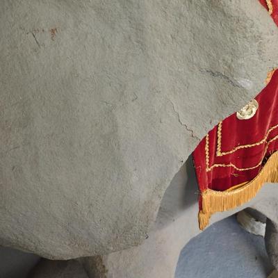 Vintage Painted Fiberglass Elephant 'Goppy 1968'- Approx 47" Tall