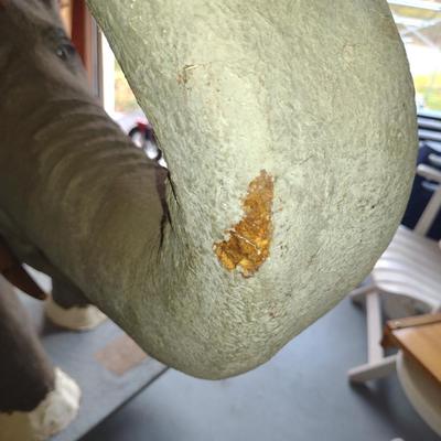 Vintage Painted Fiberglass Elephant 'Goppy 1968'- Approx 47" Tall