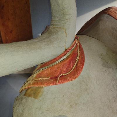 Vintage Painted Fiberglass Elephant 'Goppy 1968'- Approx 47" Tall