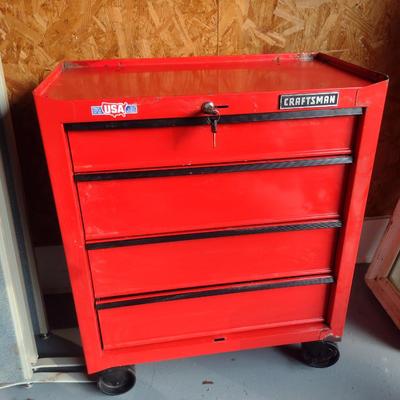 Craftsman Four Drawer Tool Chest on Casters with Key