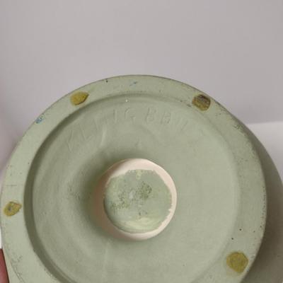 Ceramic Pagoda Pot/Candy Dish with Lid- Signed by Artist- Approx 8" in Diameter