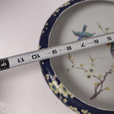 Painted Japanese Porcelain Bowl- Approx 10" in Diameter
