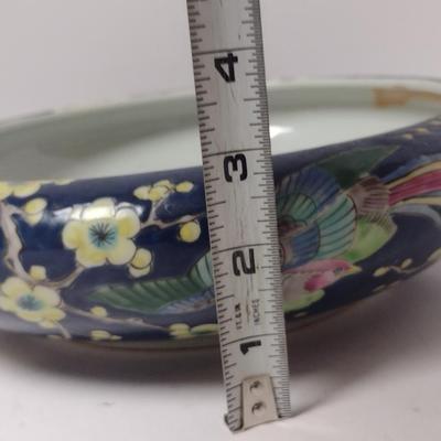 Painted Japanese Porcelain Bowl- Approx 10" in Diameter