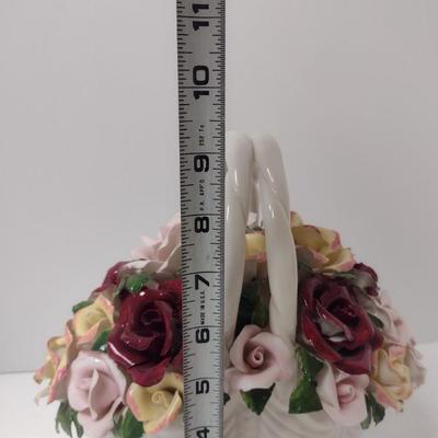 Hermitage Pottery Flower Basket- Approx 9 1/4" Tall