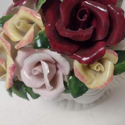 Hermitage Pottery Flower Basket- Approx 9 1/4" Tall