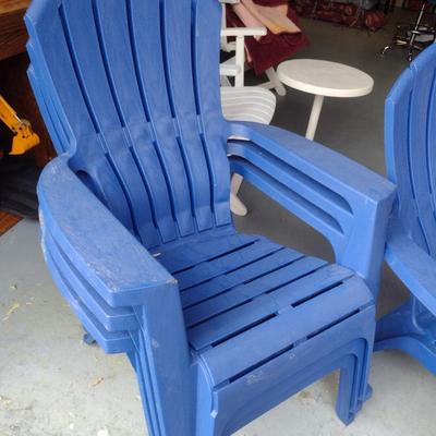 Four Composite Adirondack Chairs