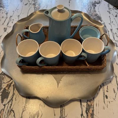 MCM Tea Set with Aluminum Tray