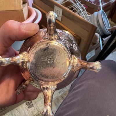 Silver on Copper Heavy Tea Set