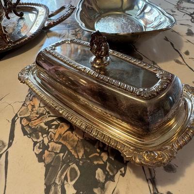 Silver on Copper Heavy Tea Set