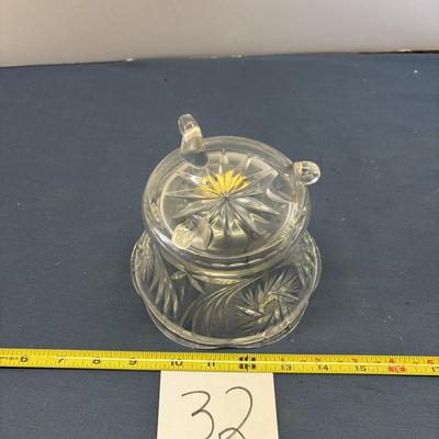 Pinwheel and Star Crystal Candy Dish