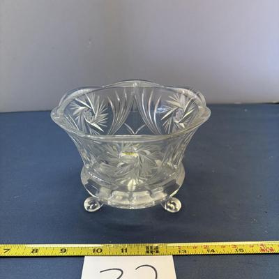 Pinwheel and Star Crystal Candy Dish