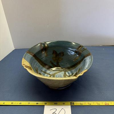 Marked Pottery Bowl