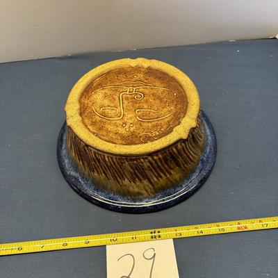 Marked Pottery Bowl