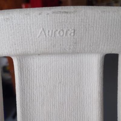 Two Composite Patio Chairs and One Side Table