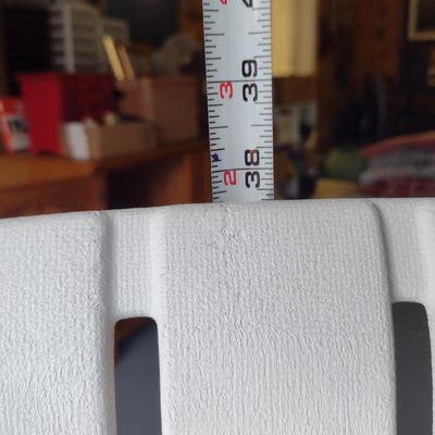 Two Composite Patio Chairs and One Side Table