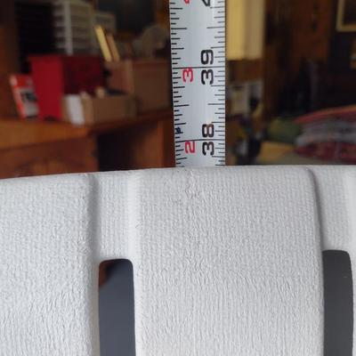 Two Composite Patio Chairs and One Side Table