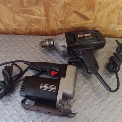 Pair of Craftsman Hand Tools- Drill and Scroll Saw