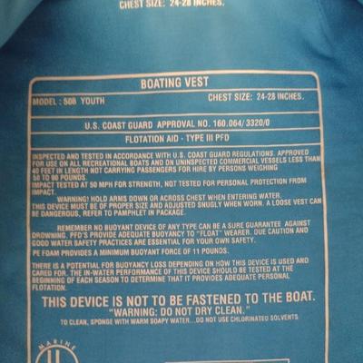 Pair of Youth Size Life Vests
